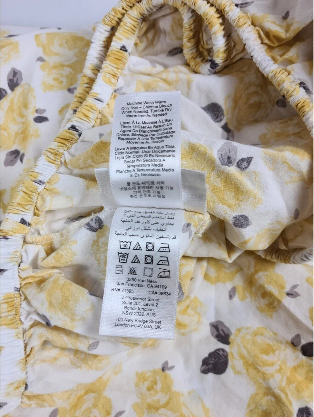 Emily & Meritt For PB Teen Yellow Rose Bedsheet Set XL Twin